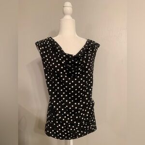 Zac & Rachel Black and White Polka Dot Top